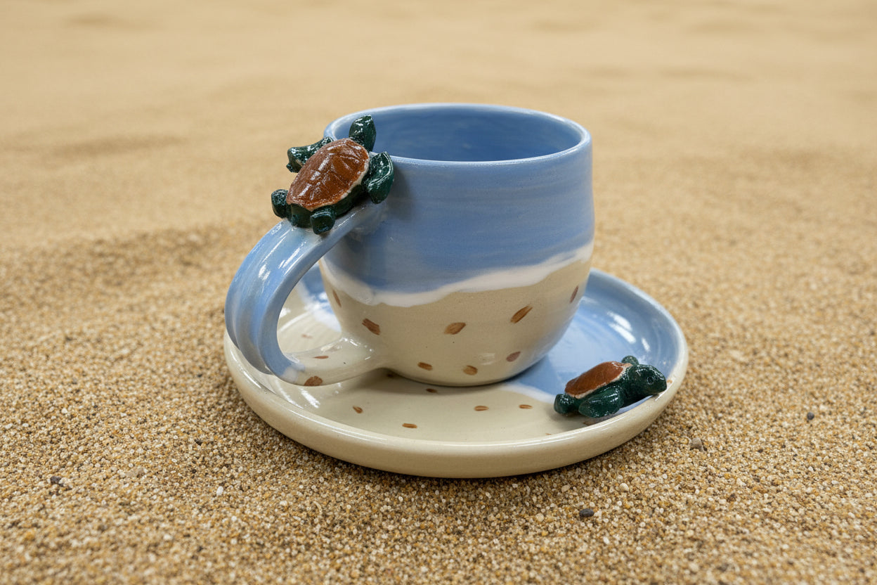 Beach Vibe Cup and Saucer