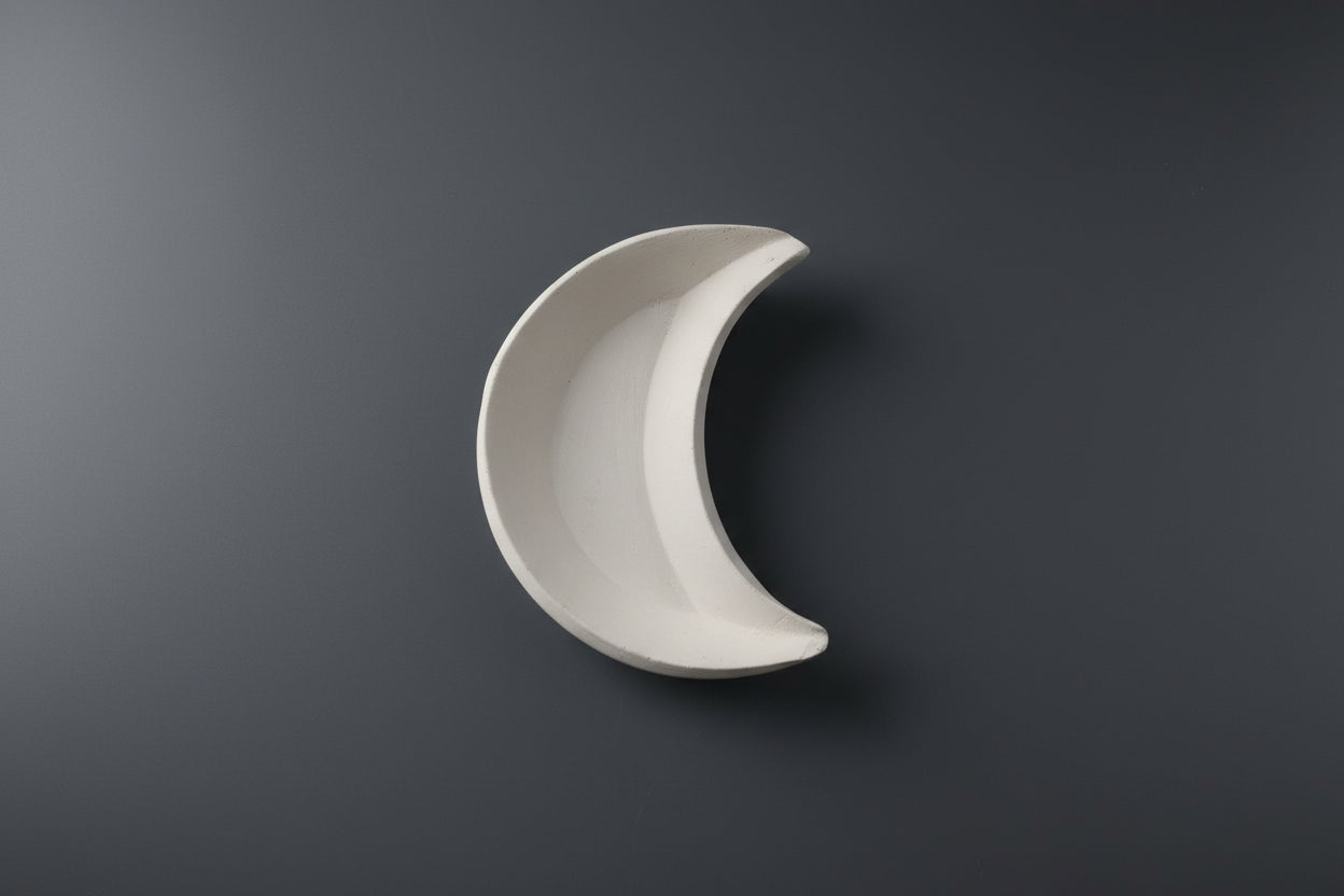 Moon Plate small bisque piece to paint at Ceramic Cube Doha