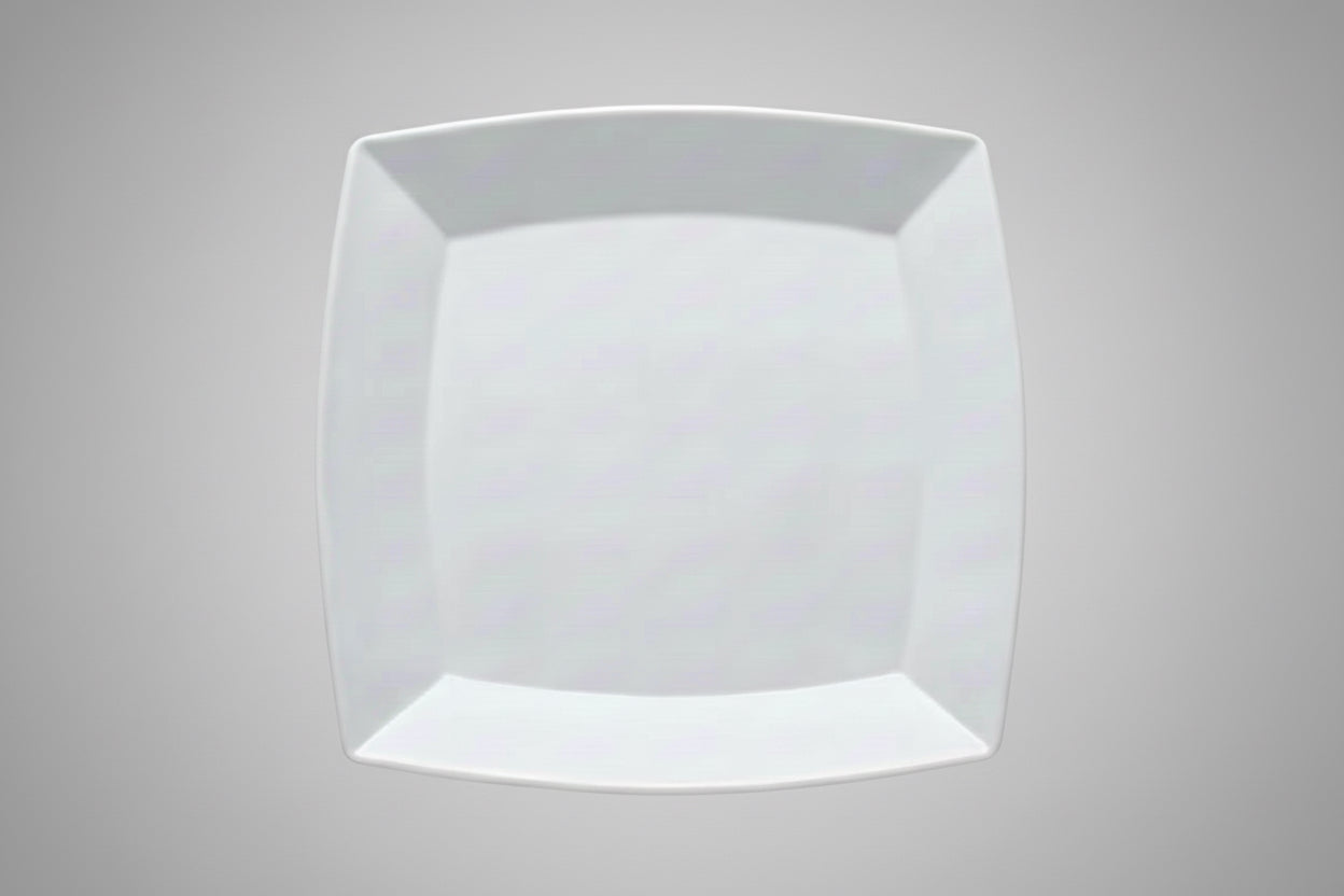 Square Plate bisque piece to paint at Ceramic Cube Doha