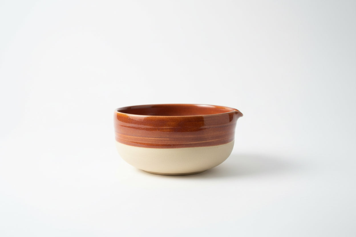 Matcha Bowl Brown — handmade ceramic by Ceramic Cube, Lusail Doha Qatar