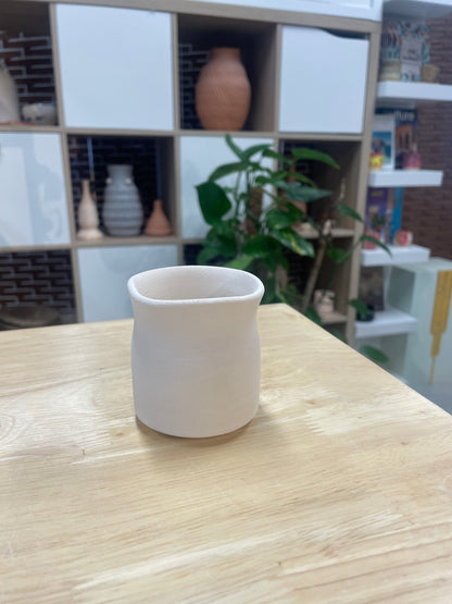 Cube Cup small bisque piece to paint at Ceramic Cube Doha