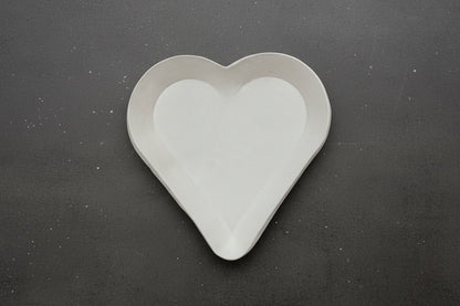 Heart Plate bisque piece to paint at Ceramic Cube Doha