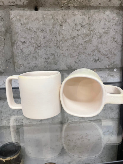 Cube Mug small bisque piece to paint at Ceramic Cube Doha