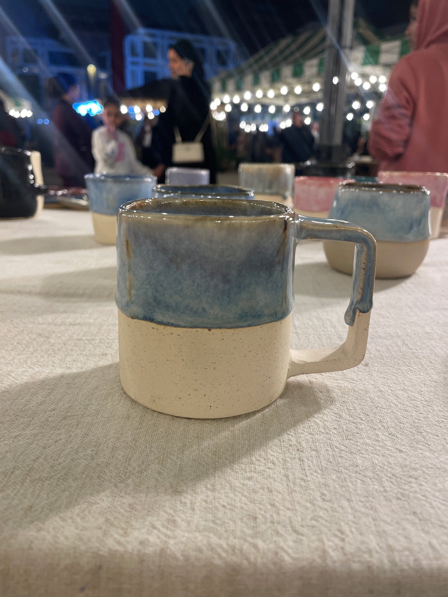 Blue combo mug