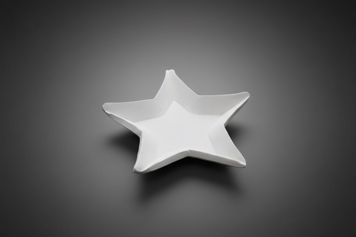 Star Plate bisque piece to paint at Ceramic Cube Doha