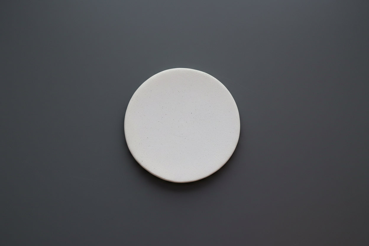 Round Coaster bisque piece to paint at Ceramic Cube Doha