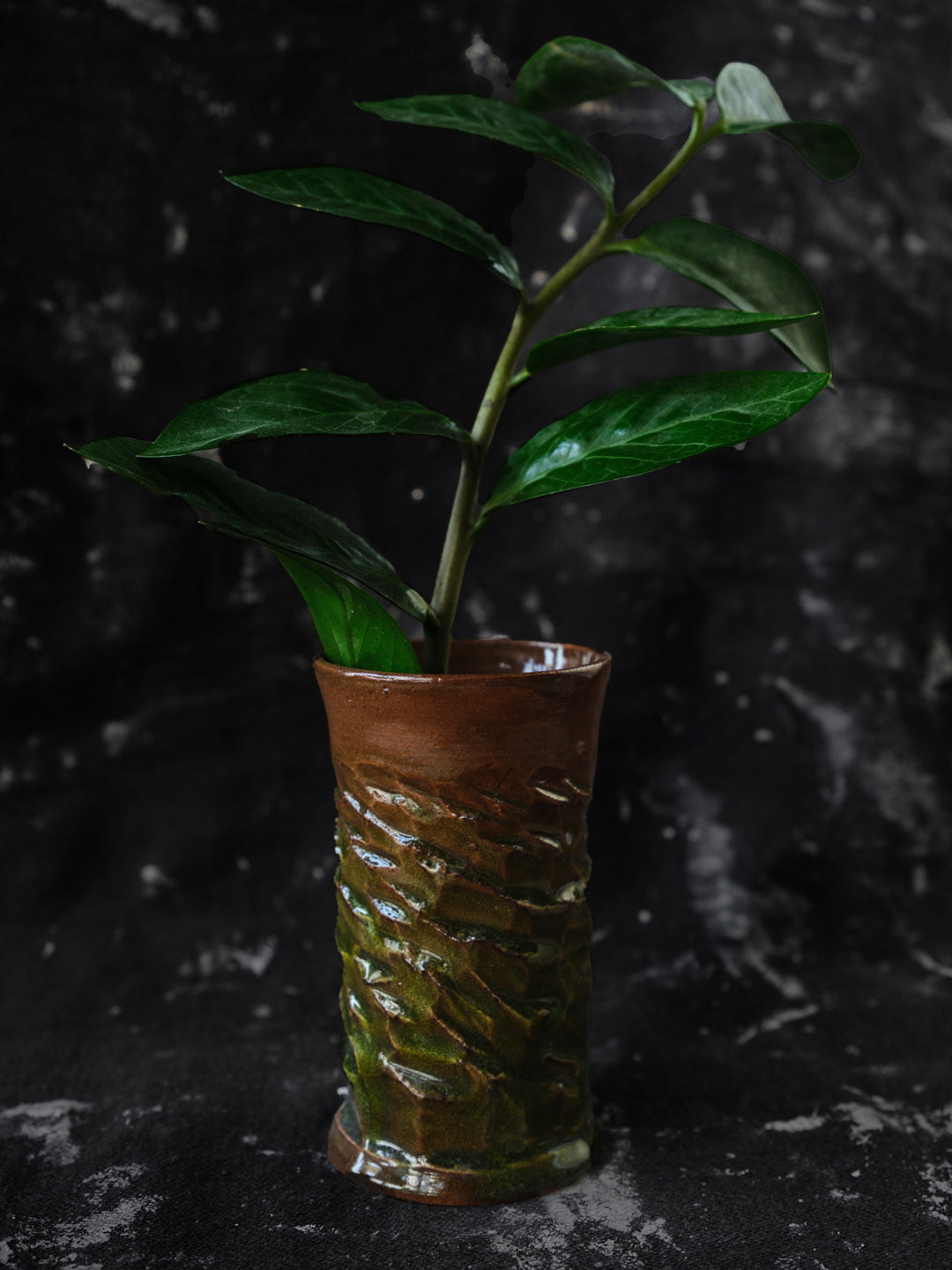 Golden-green vase