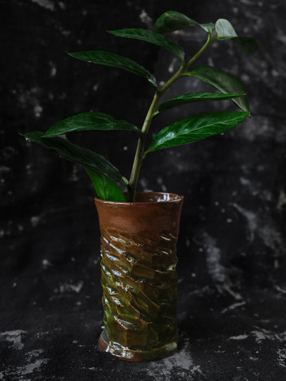 Golden-green vase