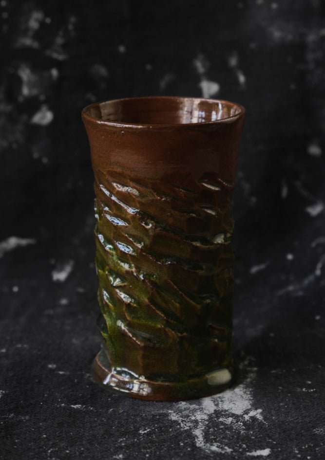 Golden-green vase