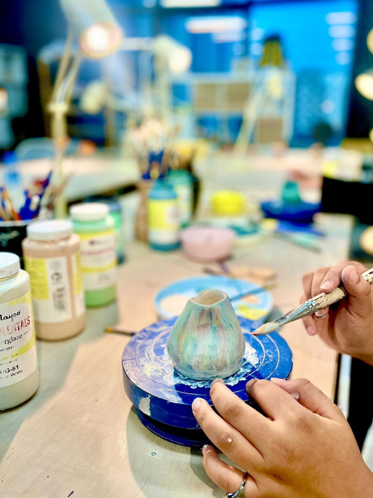 Pottery painting walk-in session — glaze your own ceramic at Ceramic Cube, Doha Qatar