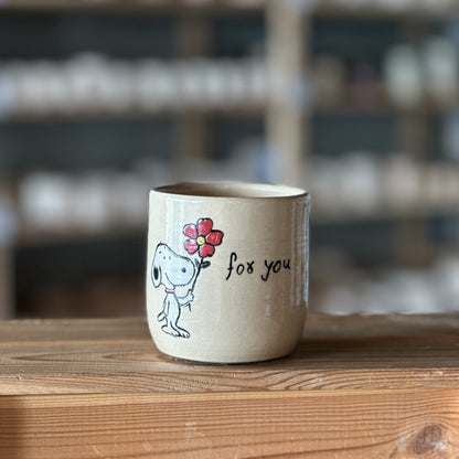Snoopy with a Blossom - Cream