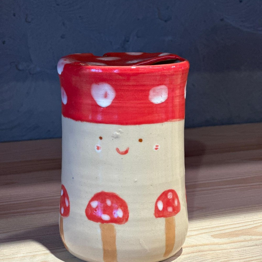 Travel Mug - Mushroom - Red