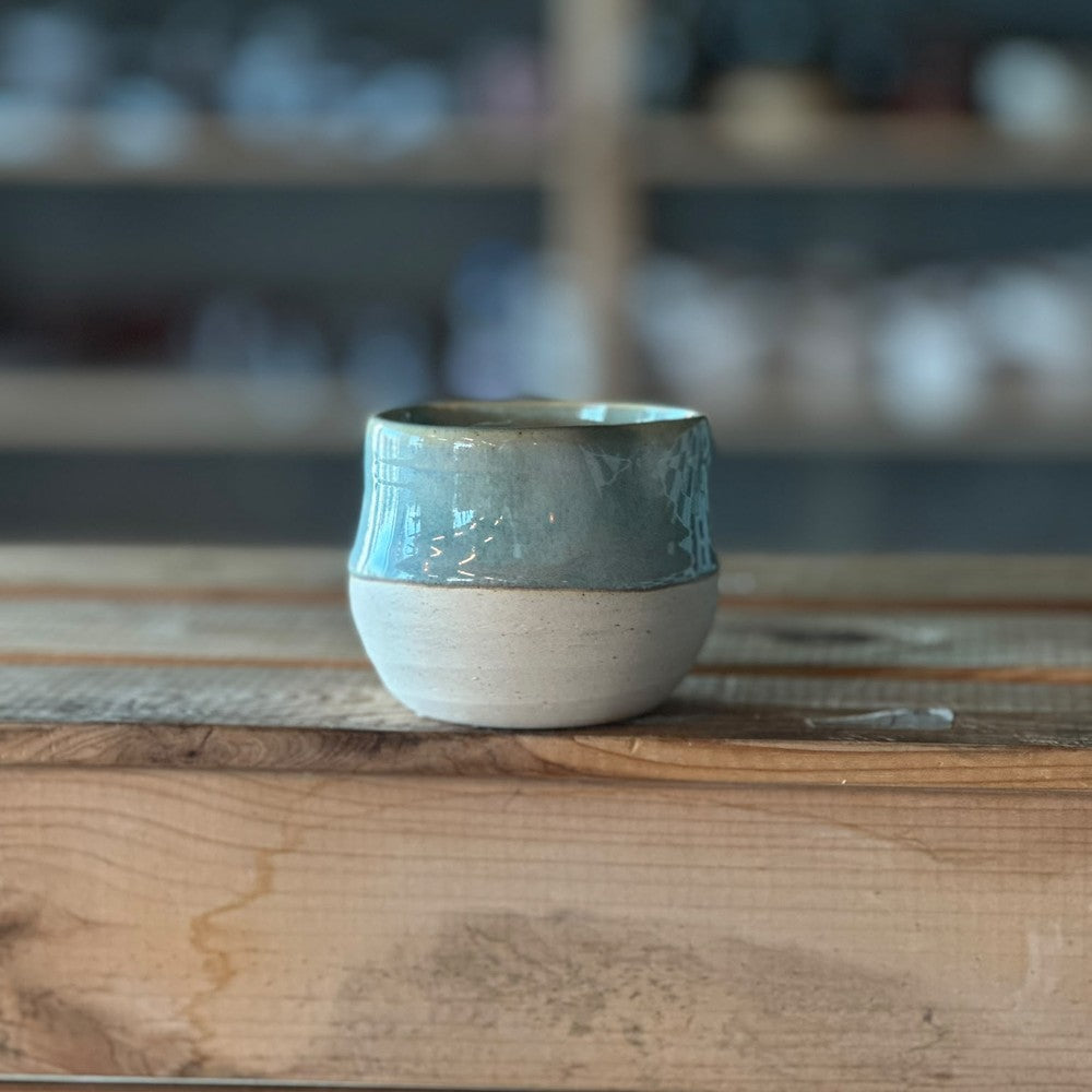 Heart Cup - Blue & brown