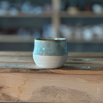 Heart Cup - Blue & brown