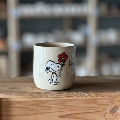 Snoopy with a Blossom - Cream