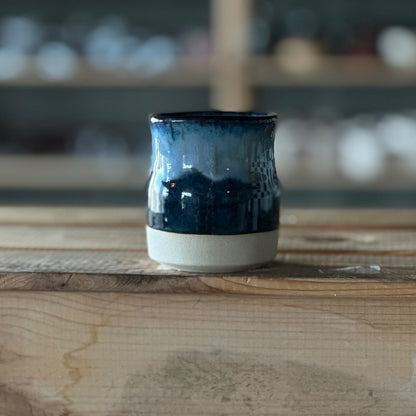 Long Cube Cup - Brown, beige & white