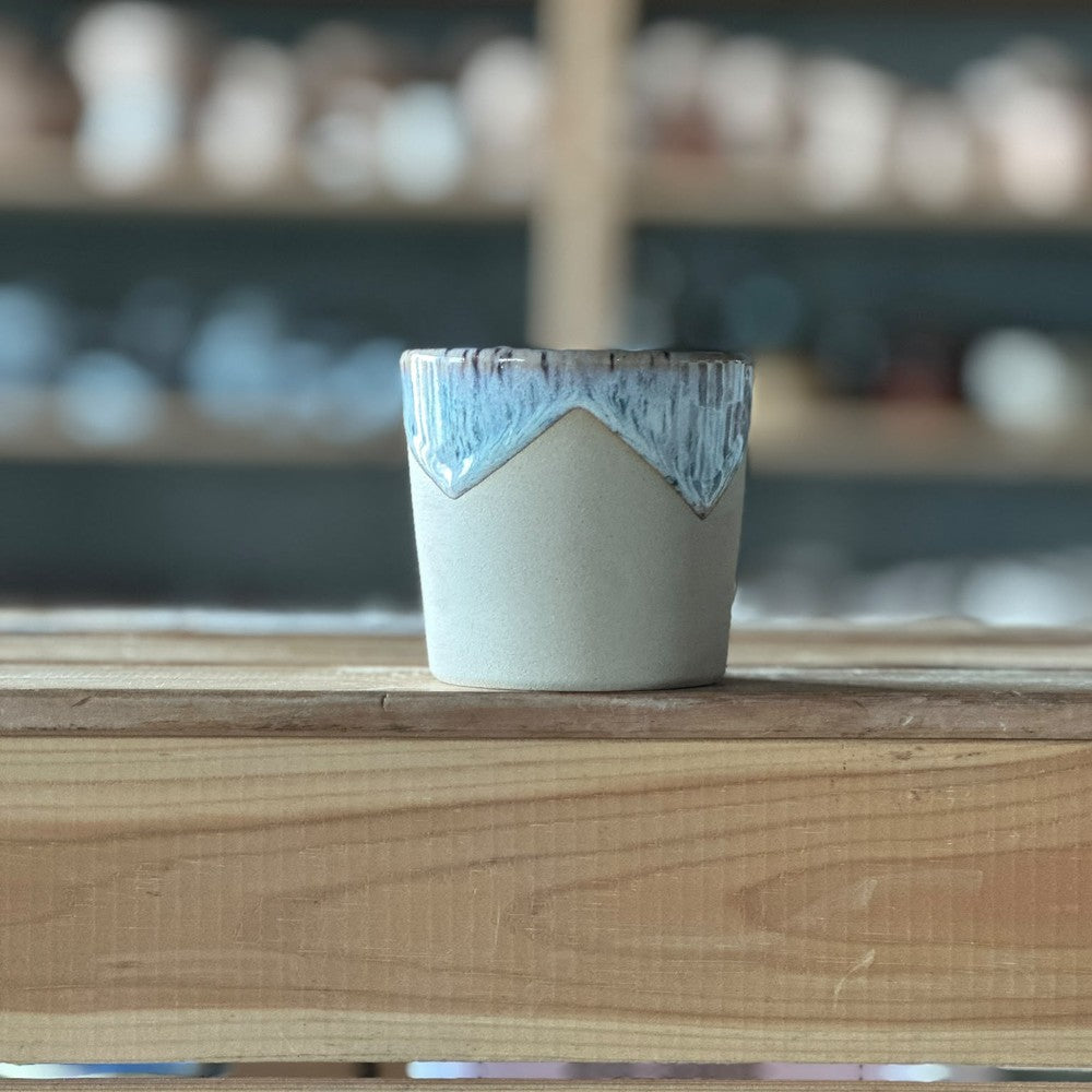 V Cup - Mint green, brown & white