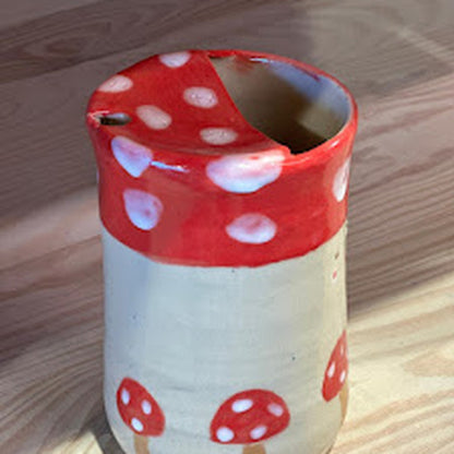 Travel Mug - Mushroom - Red