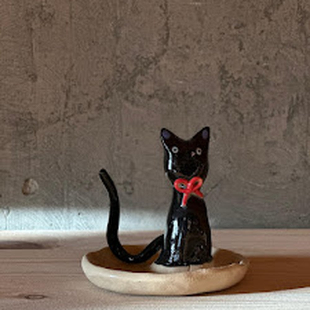 Cat Jewellery Holder - Black