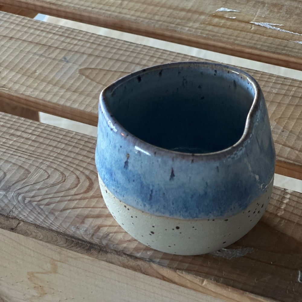 Sprinkled Heart Cup - Blue & brown