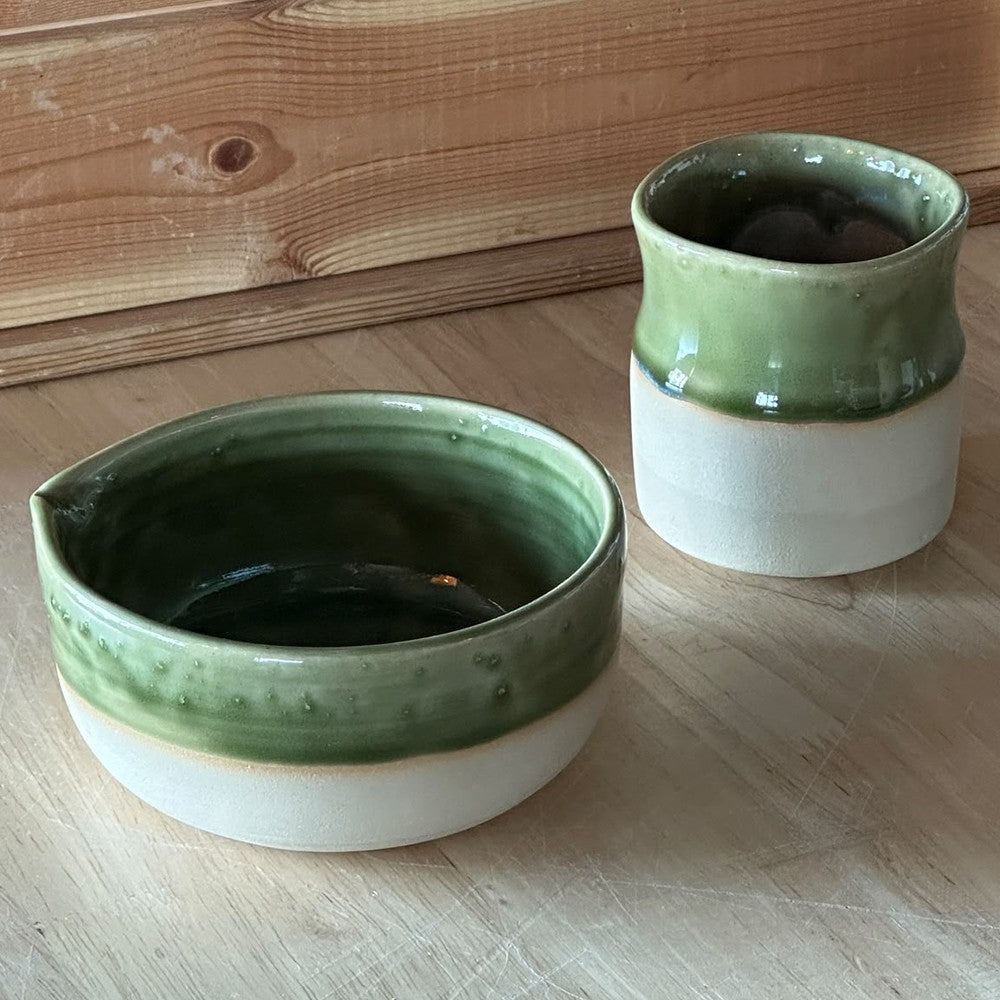 Matcha Bowl - Blue & brown