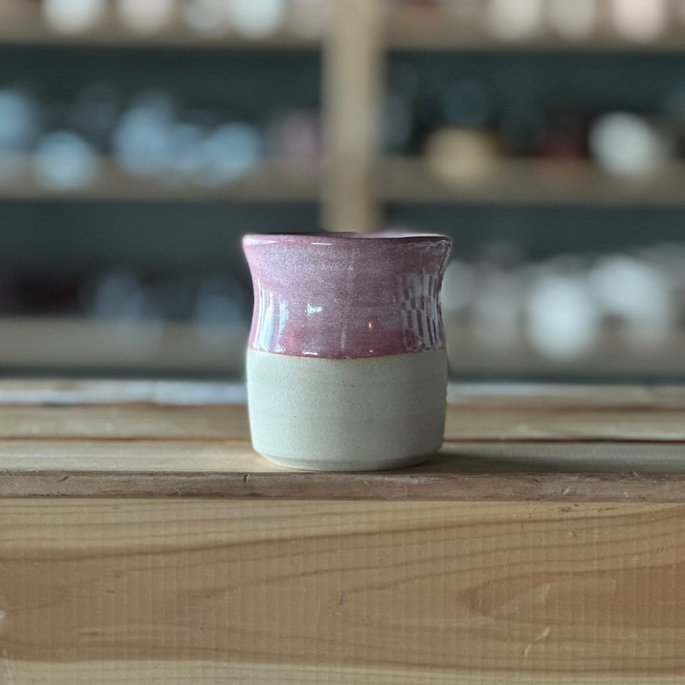 Long Cube Cup - Brown, beige & white