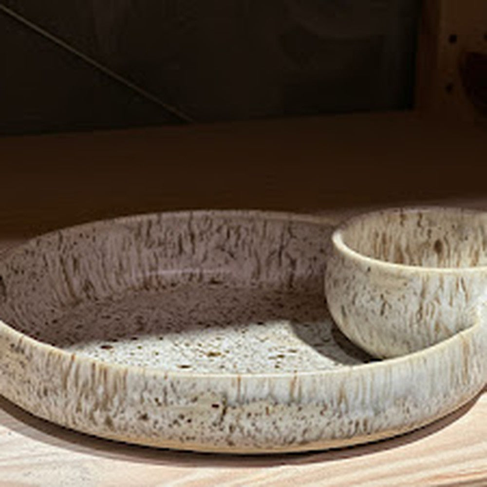 Chip & Dip plate - Blue