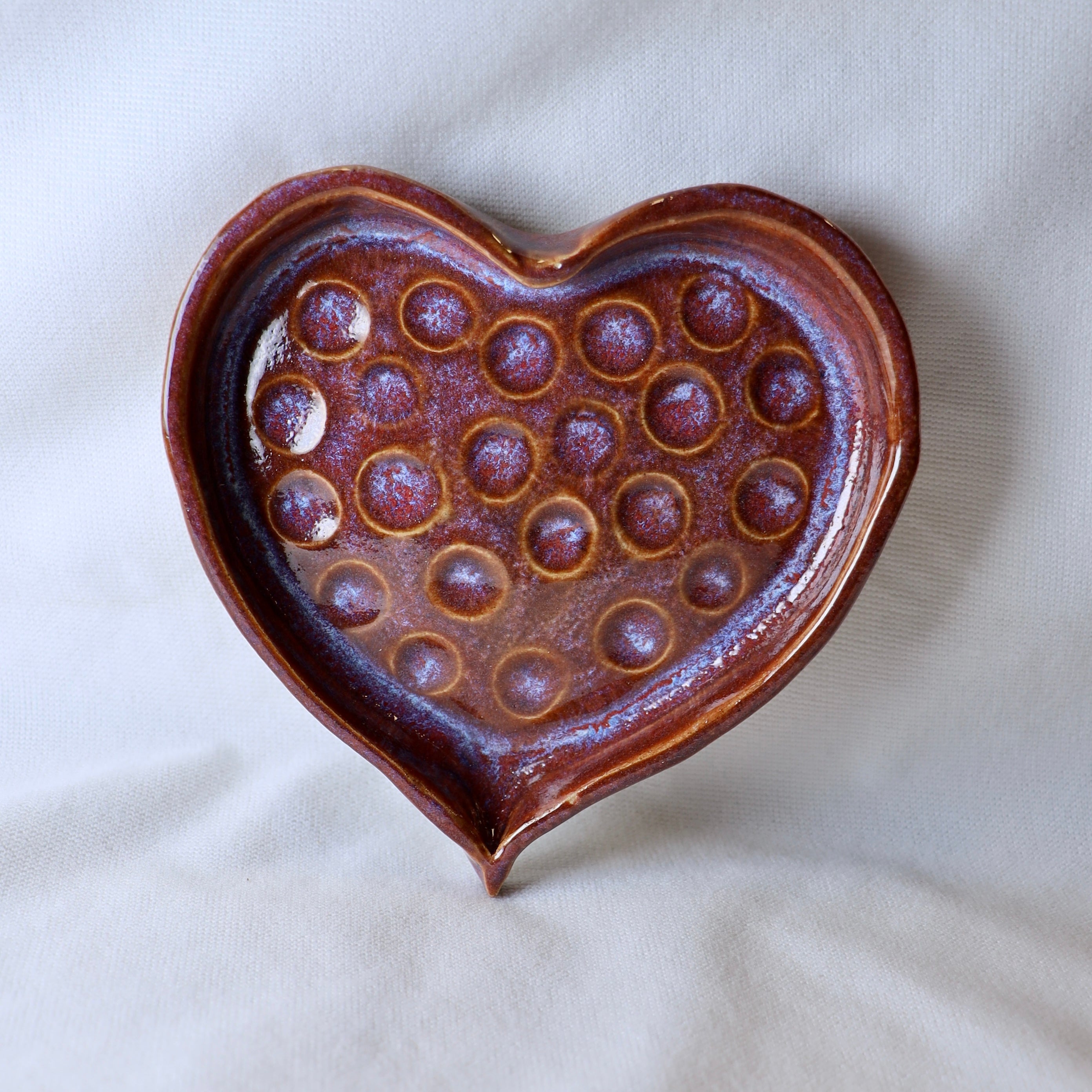 Small Heart Plate with Texture