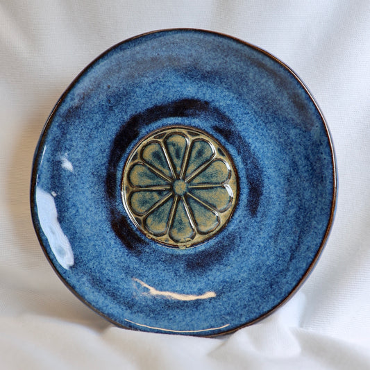 Blue Bowl with Flower