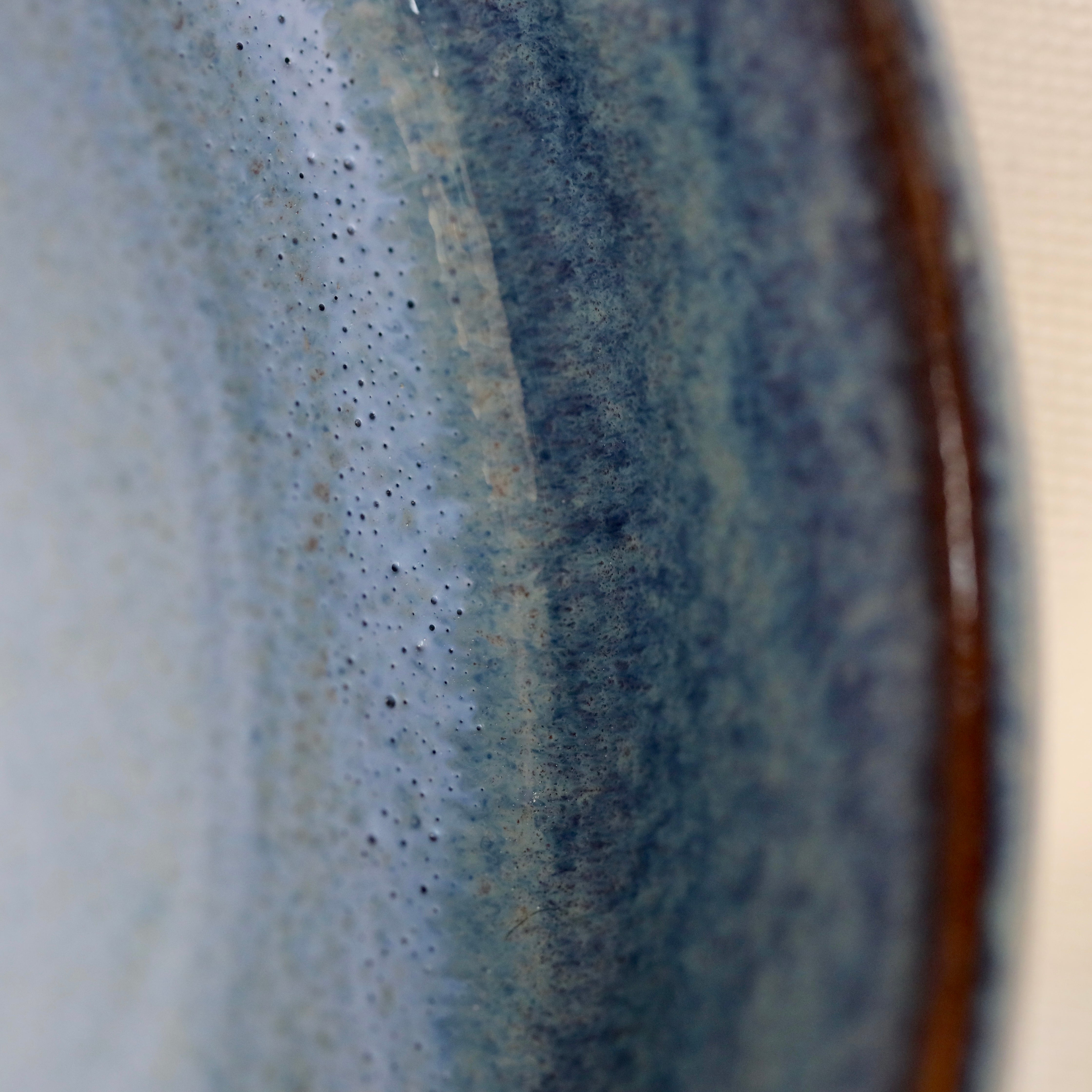 Blue Bowl with Handles